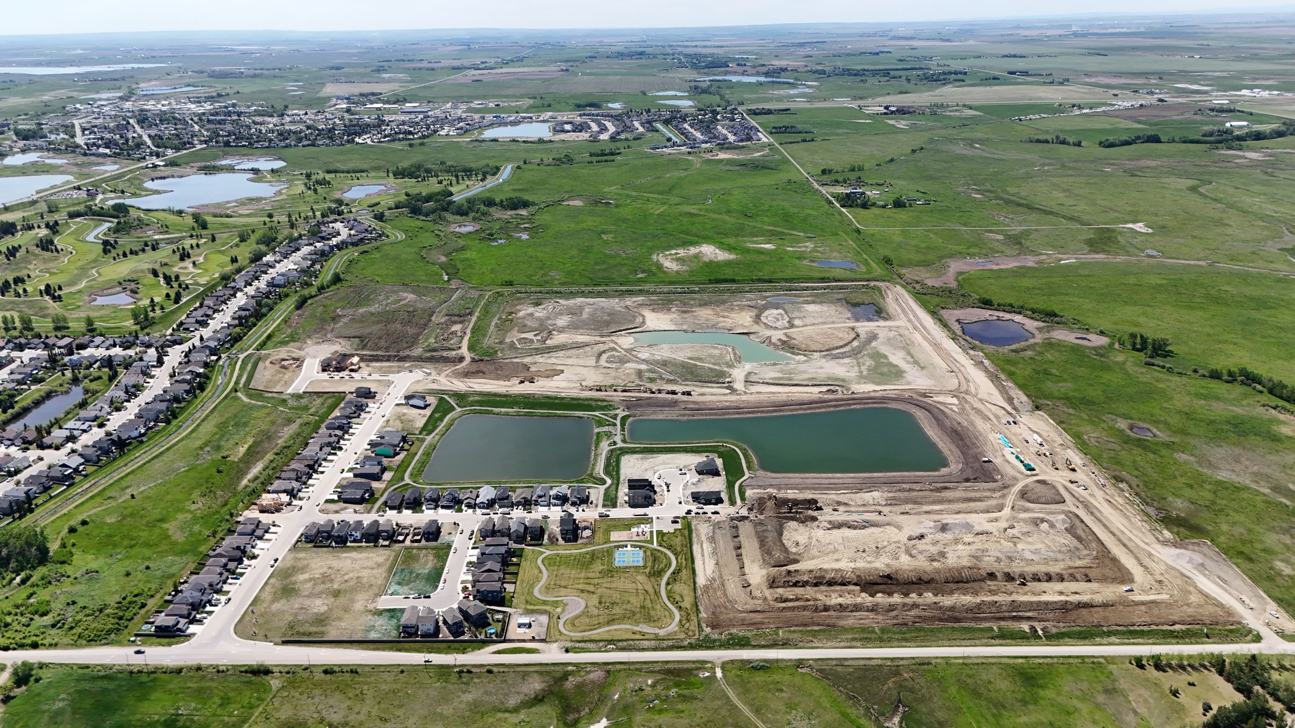 Drone shot of lakewood